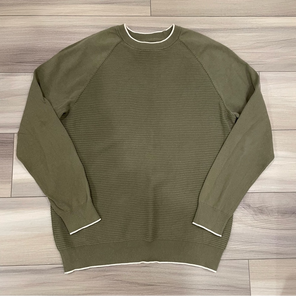 FREDERIK ANDERSON COPENHAGEN 100% Cotton Long-Sleeve Pullover Sweater Size Large